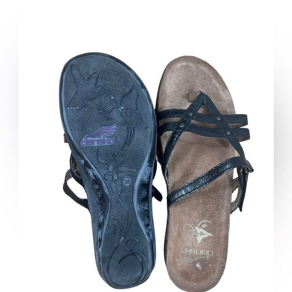 Dansko Rialto Roselle Strappy Slip on Sandals Black size 7.5-8 - Picture 3 of 6